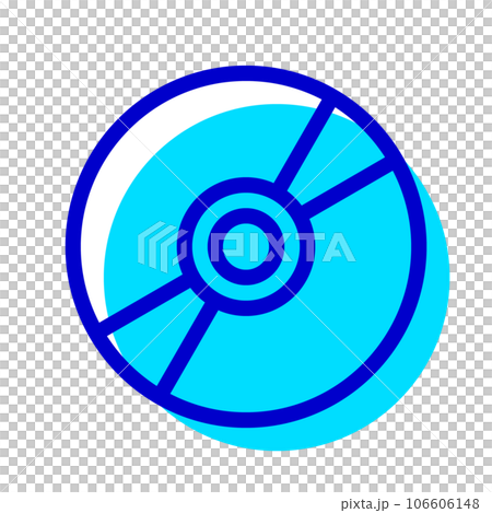 Two-color style icon representing content, CD 106606148