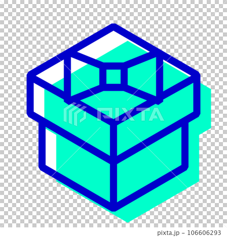 代表電子商務、禮品的兩種顏色風格圖標 代表電子商務、禮品的兩種顏色風格圖標 106606293