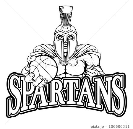 Spartan Trojan Basketball Sports Mascot 106606311
