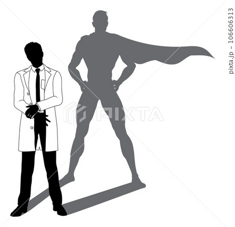 Superhero Scientist Super Hero Shadow Silhouette Superhero Scientist Super Hero Shadow Silhouette 106606313