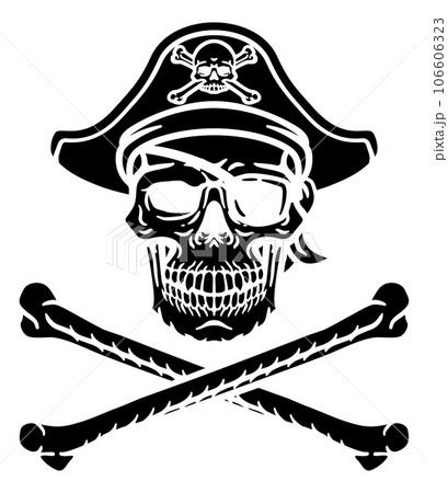 Pirate Hat Skull and Crossbones Cartoon Pirate Hat Skull and Crossbones Cartoon 106606323