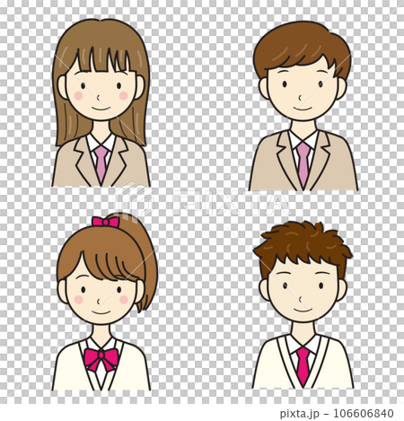 初中生高中生男女上半身 106606840