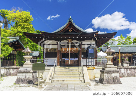 敷地神社(わら天神) 拝殿 --京都市北区衣笠天神森町-- 敷地神社(わら天神) 拝殿 --京都市北区衣笠天神森町-- 106607606