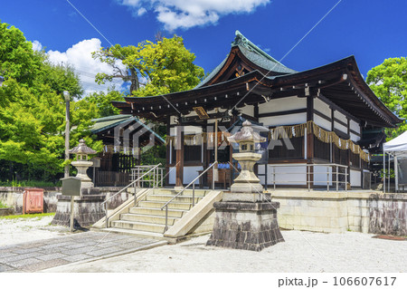 敷地神社(わら天神) 拝殿 --京都市北区衣笠天神森町-- 敷地神社(わら天神) 拝殿 --京都市北区衣笠天神森町-- 106607617