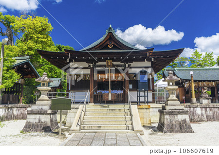 敷地神社(わら天神) 拝殿 --京都市北区衣笠天神森町-- 敷地神社(わら天神) 拝殿 --京都市北区衣笠天神森町-- 106607619
