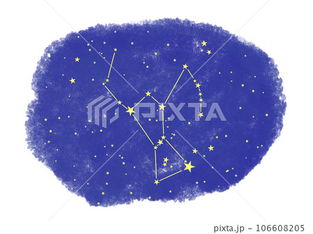 オリオン座のイラスト素材　クレヨン風 106608205