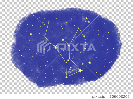 オリオン座のイラスト素材　クレヨン風 106608205