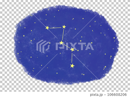 カシオペヤ座のイラスト素材 クレヨン風 カシオペヤ座のイラスト素材 クレヨン風 106608206