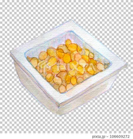 水彩イラスト　パックの納豆 106609272