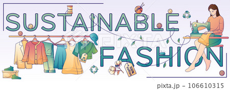 Sustainable Fashion Horizontal Banner 106610315