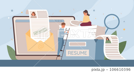 Job Resume Flat Composition 106610396
