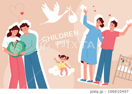 Children Birth Collage 106610497