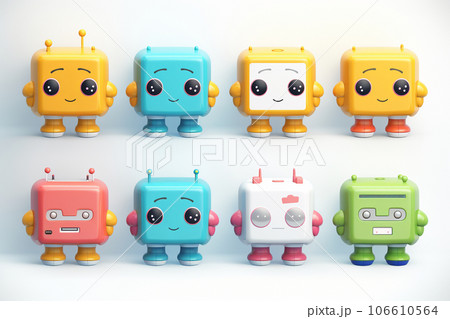 可愛いロボット(3Dピクト) 可愛いロボット(3Dピクト) 106610564