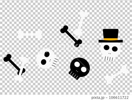 かわいい骸骨のイラスト かわいい骸骨のイラスト 106611722