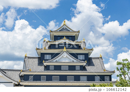 岡山県岡山市　日本100名城　令和の大改修を終えた岡山城天守 106612142