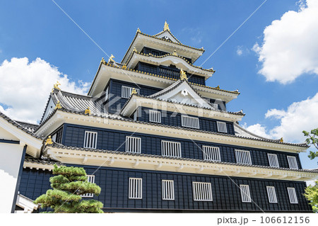 岡山県岡山市 日本100名城 令和の大改修を終えた岡山城天守 岡山県岡山市 日本100名城 令和の大改修を終えた岡山城天守 106612156