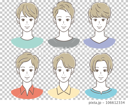 Icon of a smiling man in his 20s to 30s 106612334