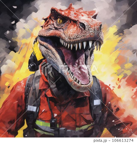 恐竜アイコン（PFP）| 恐竜の消防士 106613274