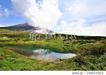 カムイミンタラ、神々の遊ぶ庭、大雪山、旭岳ロープウェイ、初夏の北海道、七月、旭岳は地球上のキャンパス 106614923