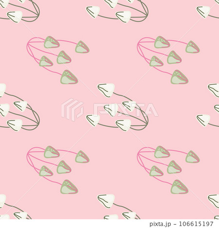 Hand drawn toadstool mushrooms seamless pattern. Magical fly agaric wallpaper. Hand drawn toadstool mushrooms seamless pattern. Magical fly agaric wallpaper. 106615197