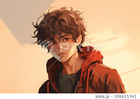 若い男性のアニメ風イラスト（AI生成画像） 106615341