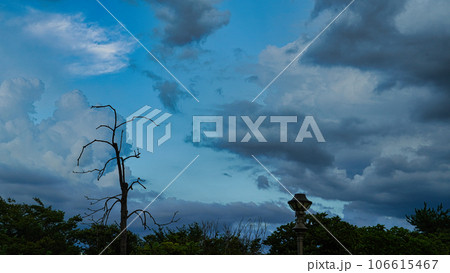 A Dark Blue cloud Sky. A Dark Blue cloud Sky. 106615467