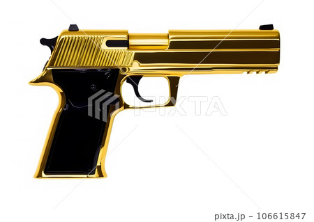 Desert Eagle gun on white background. Neural network AI generated 106615847