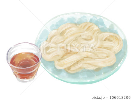 手描き水彩のそうめん01_1 106618206