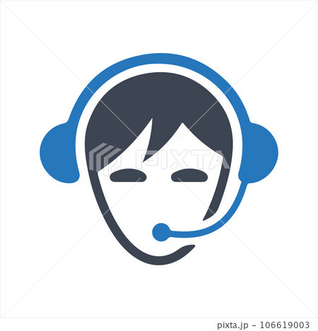 Customer service icon. Vector and glyph Customer service icon. Vector and glyph 106619003