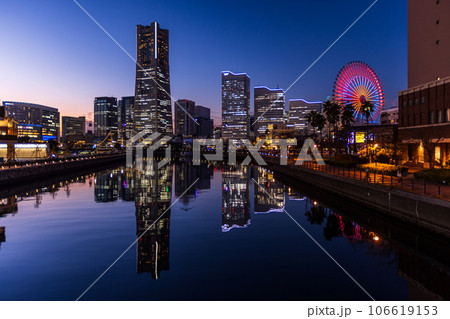 神奈川県　横浜みなとみらい・夜景 106619153