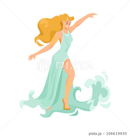 Woman Ancient Greek God and Deity as Figure from Mythology Vector Illustration Woman Ancient Greek God and Deity as Figure from Mythology Vector Illustration 106619930