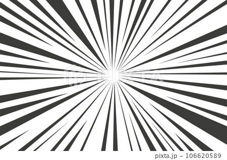 Manga brust frame. Comic book action lines. Cartoon background with black lines on white background Manga brust frame. Comic book action lines. Cartoon background with black lines on white background 106620589