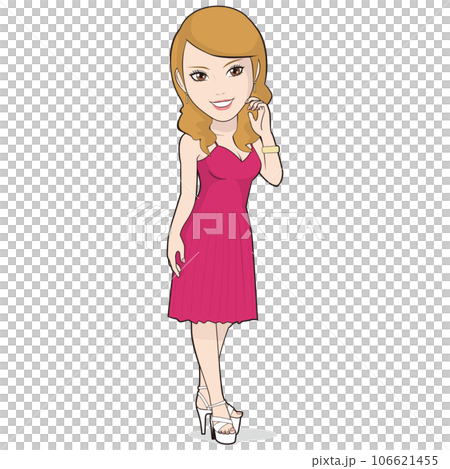 Hostess in red dress Hostess in red dress 106621455