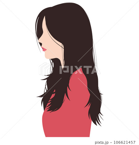 ロングヘアーの女性① 106621457