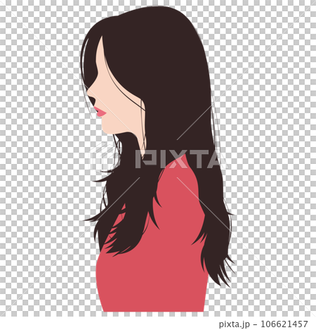 ロングヘアーの女性① 106621457