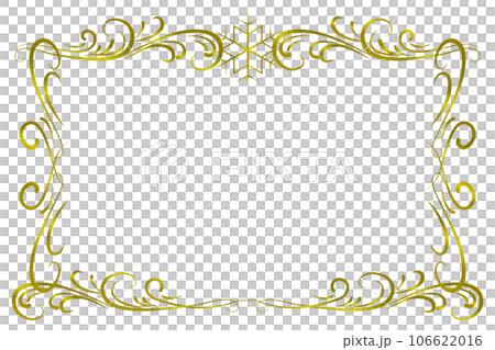 Antique decorative frame. Luxurious and elegant gold frame background. 106622016