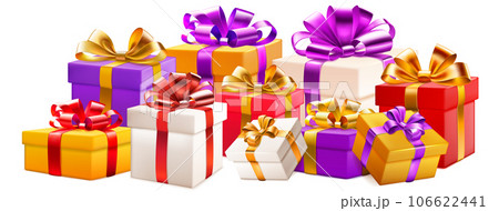 Colored gift boxes 106622441
