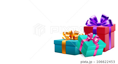 Colored gift boxes 106622453