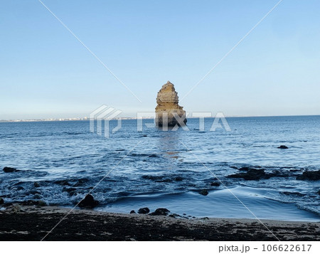 Rocky coastline , Cape Sao Goncalo de Lagos, in the Algarve Rocky coastline , Cape Sao Goncalo de Lagos, in the Algarve 106622617
