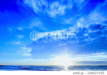 美しい海岸の朝日 茨城県 美しい海岸の朝日 茨城県 106623389