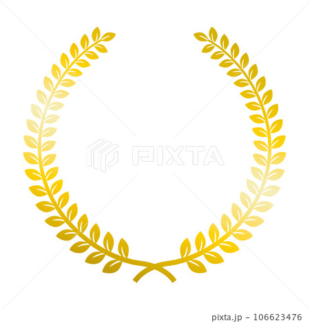 金の月桂冠・月桂樹のイラスト03 106623476
