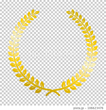 金の月桂冠・月桂樹のイラスト03 106623476