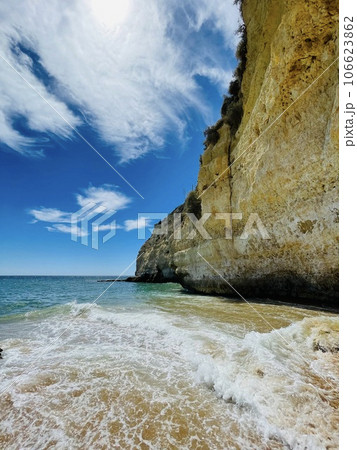 Praia do Carvoeiro, in the Algarve region, southern Portugal. 106623862