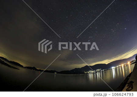 瀬戸内の冬の星景　東に傾くオリオン座 106624793