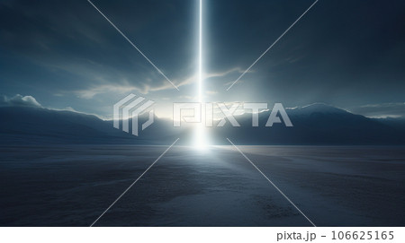 上空から差す不思議な光の筋のイメージ「AI生成画像」 上空から差す不思議な光の筋のイメージ「AI生成画像」 106625165