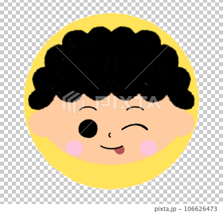 Boy's face icon with tongue out [perfectly colored icon] 106626473