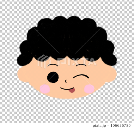 男孩臉圖標伸出舌頭 男孩臉圖標伸出舌頭 106626780