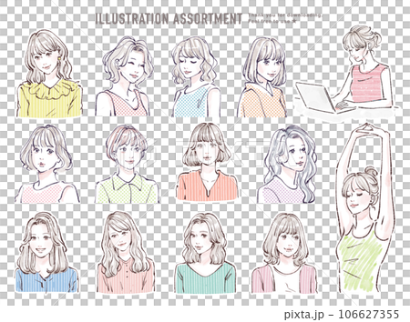 人物イラスト素材セット 人物イラスト素材セット 106627355