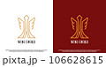 Sword wing logo design illustration. Simple flat silhouette vintage medieval classic minimalist creative abstract line art wings and sword weapon beauty fight dexterity gladiator knight fighter. 106628615