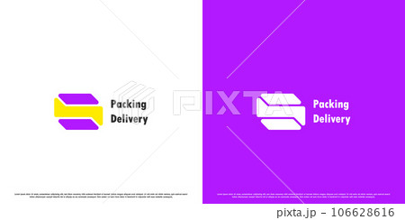 S letter logo design illustration. Simple flat silhouette of letter S geometric packaging package delivery courier distributor manufacturer logistics warehouse. Brand initial letter icon symbol. S letter logo design illustration. Simple flat silhouette of letter S geometric packaging package delivery courier distributor manufacturer logistics warehouse. Brand initial letter icon symbol. 106628616